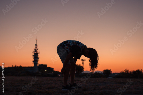 silhouette of long hair
