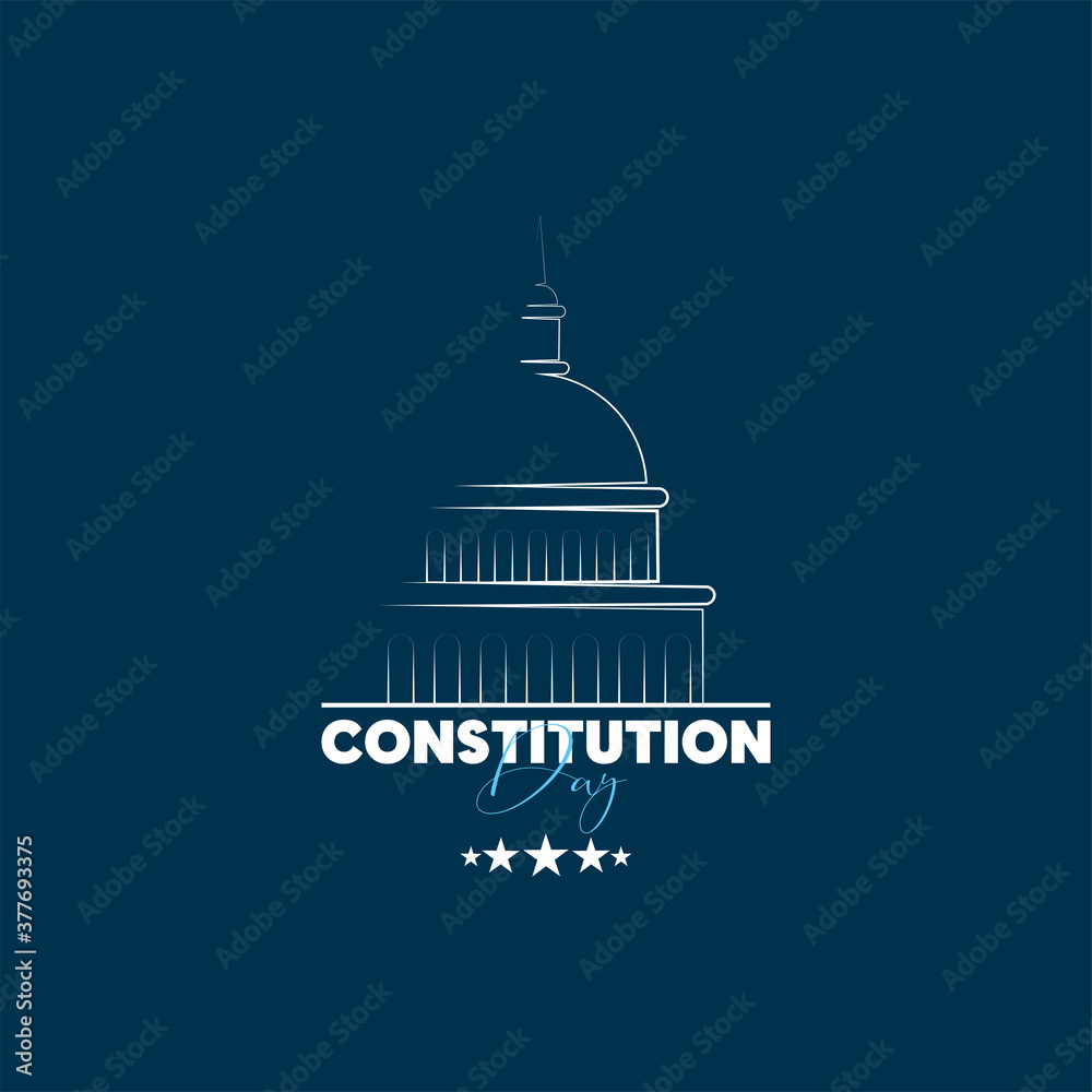 17 September-United States constitution day for greeting cards, posters, banners