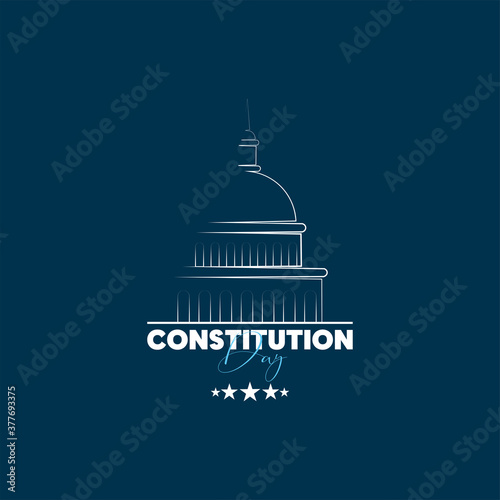 17 September-United States constitution day for greeting cards, posters, banners