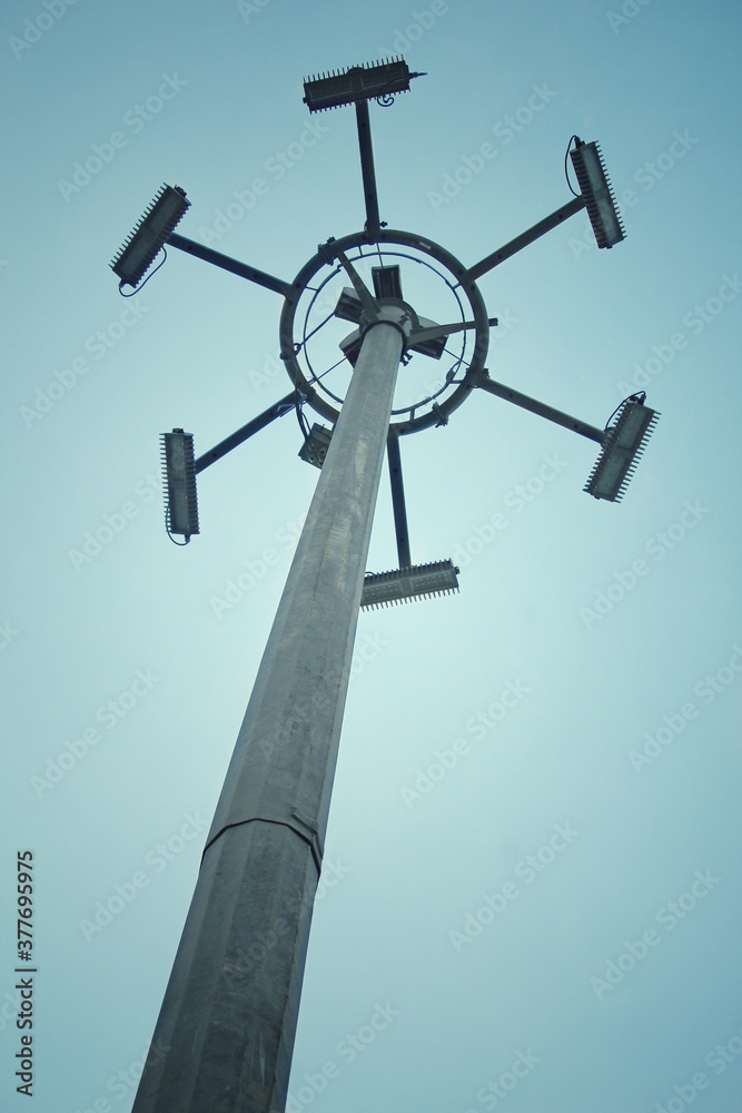 Street lamp on sky background Street lamp on sky background