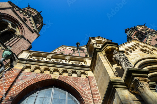 St Luke Church located on the Isar river banks, and it is the largest Protestant church in Munich, Germany photo