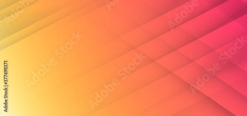 Abstract geometric diagonal orange gradient background with dots decoration.