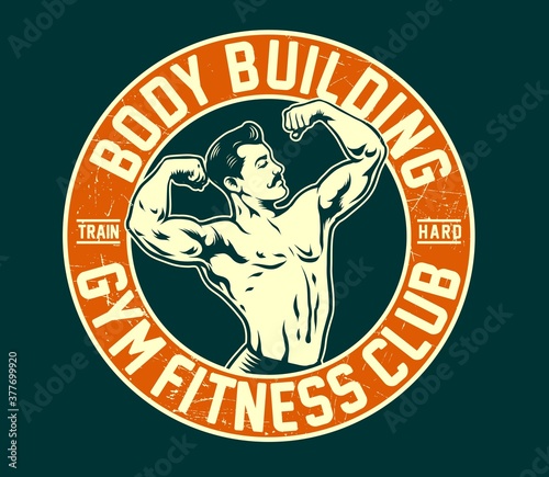 Body Building fitness club retro signs