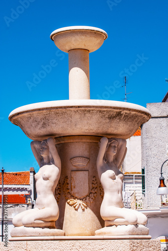 Fountain with naked woman in Pisticci, Matera district; Basilicata; Italy.