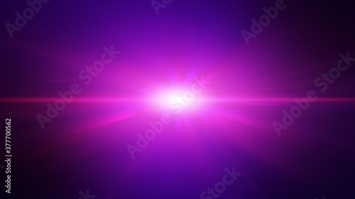 Futuristic pink purple light ray beam explosion, abstract background.