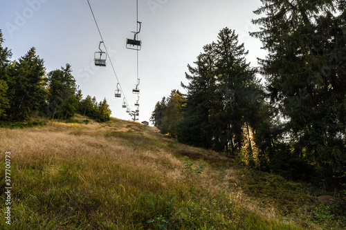 Sesselbahn   Hoher Bogen    Hohenbogen   Höhenzug im Bayerischen Wald   Oberpfalz © Harald Schindler