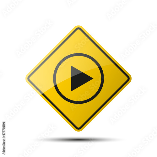 yellow diamond road sign with a black border and an image play on white background. Illustration Free Download yellow diamond road sign with a black border and an image play on white background. Illustration - GFXLoad