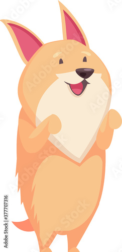 hilarious naughty cartoon doggie corgi doing pranks and playing