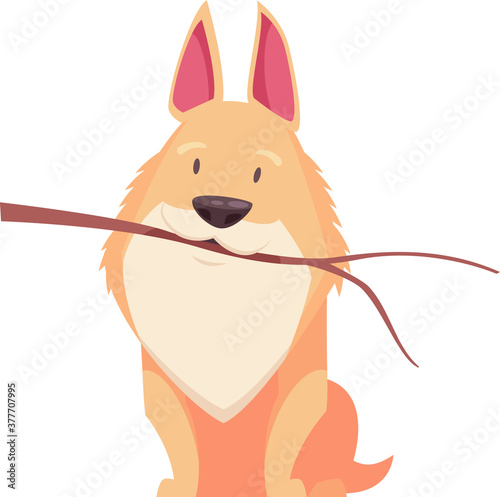 hilarious naughty cartoon doggie corgi doing pranks and playing
