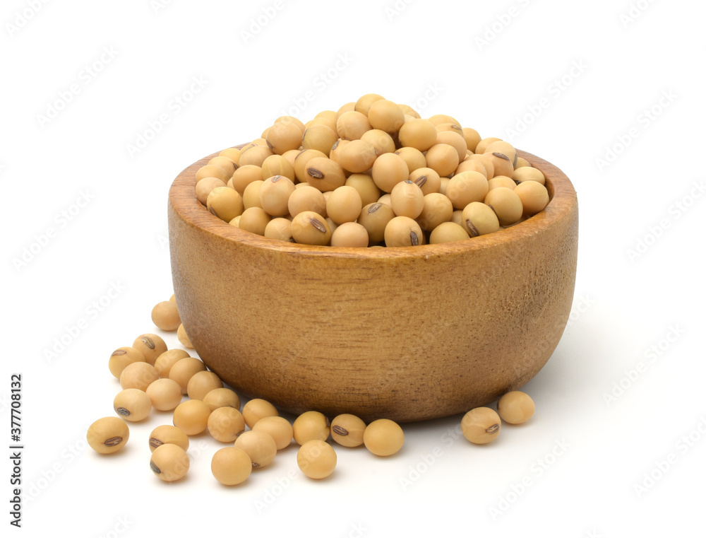 Soybean seeds isolated on white background,Agricultural products. Soybean seeds isolated on white background,Agricultural products.