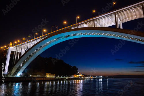 bridge at night in porto