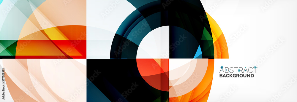 Round shapes, triangles and circles. Modern abstract background Round shapes, triangles and circles. Modern abstract background
