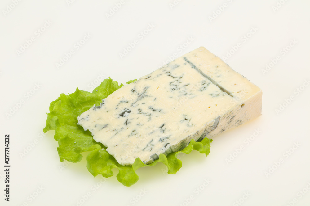 Italian traditional gorgonzola cheese isolated