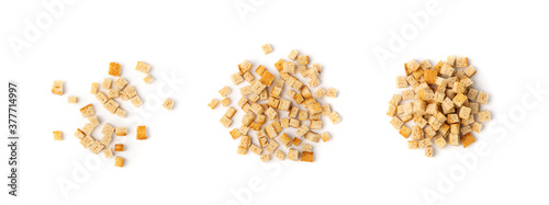 Homemade Bread Croutons, Crispy Bread Cubes, Dry Rye Crumbs