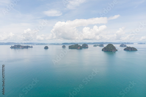 Aerial View of koh lao bi le or Hong Island