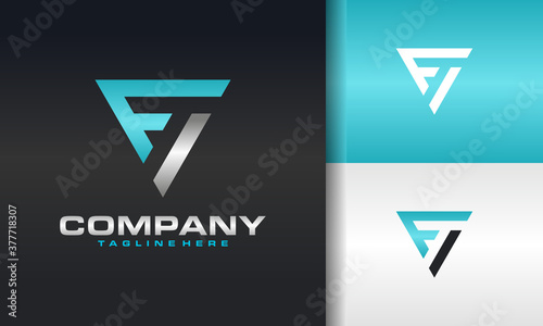 monogram letter FI logo