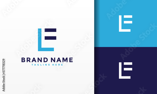 Quadro su tela monogram letter LF logo