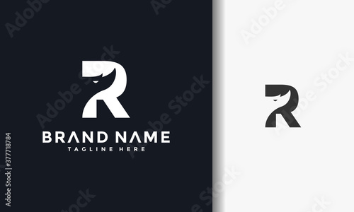 rhino letter R logo