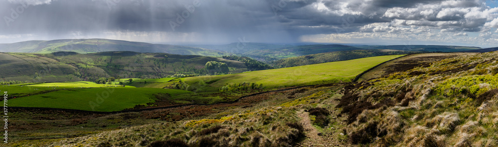 Sunrays over the hills