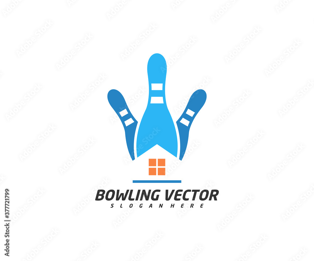 Bowling House logo template design vector, Illustration, Creative symbol, Icon Bowling House logo template design vector, Illustration, Creative symbol, Icon