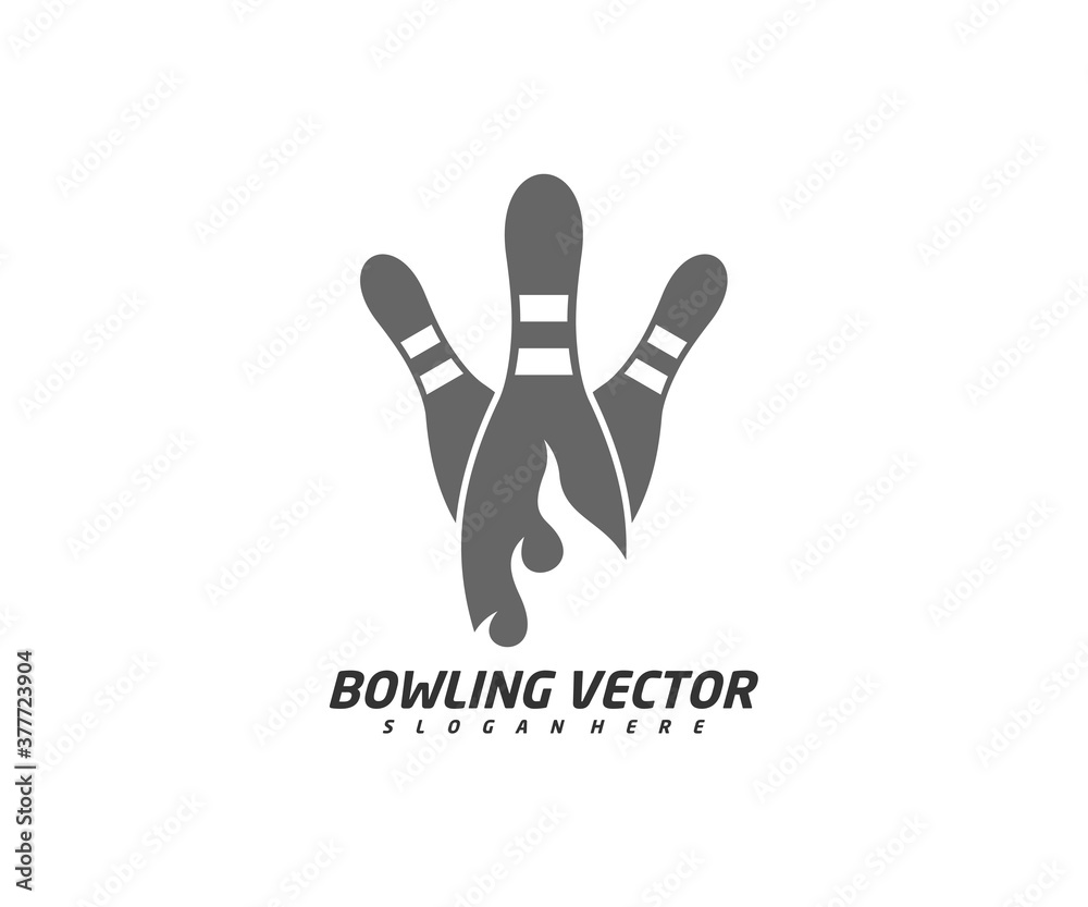 Fire Bowling logo template design vector, Illustration, Creative symbol, Icon Fire Bowling logo template design vector, Illustration, Creative symbol, Icon