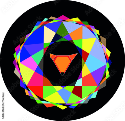simple abstract vector about geometry