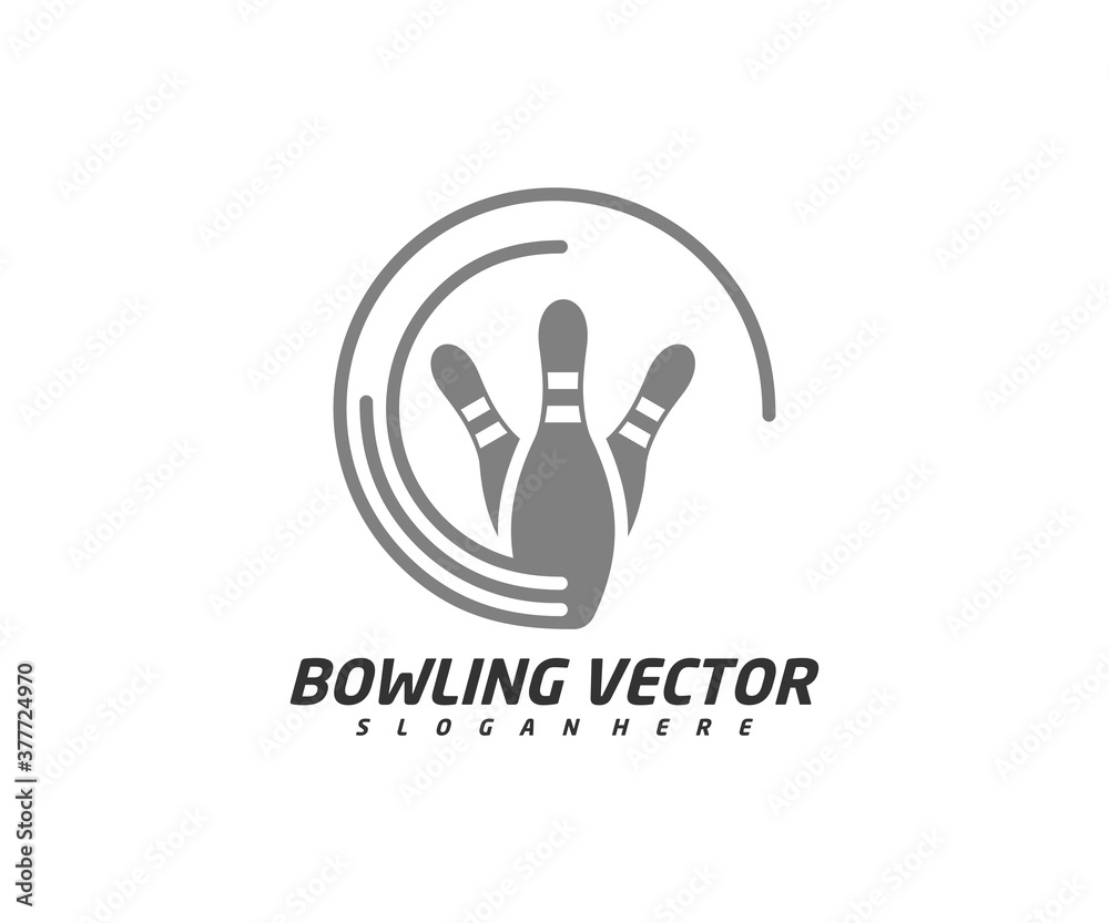 Fast Bowling logo template design vector, Illustration, Creative symbol, Icon Fast Bowling logo template design vector, Illustration, Creative symbol, Icon