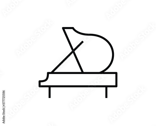 Piano icon, piano vector ilustration, piano, piano outline icon, music instruments icons, Isolated vector sign symbol.
