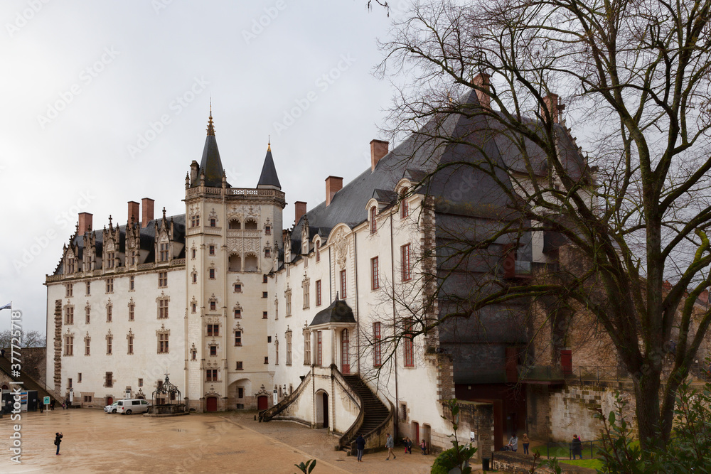 Courtyard Castle of the Dukes of Brittany, Nantes, France