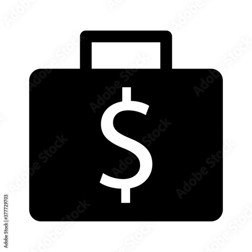 Money suitcase icon