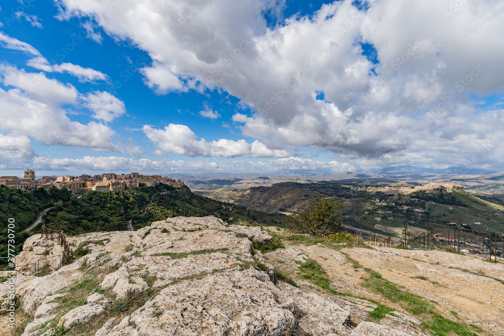 Lombardia Castle in the city of Enna in Sicily, Italy