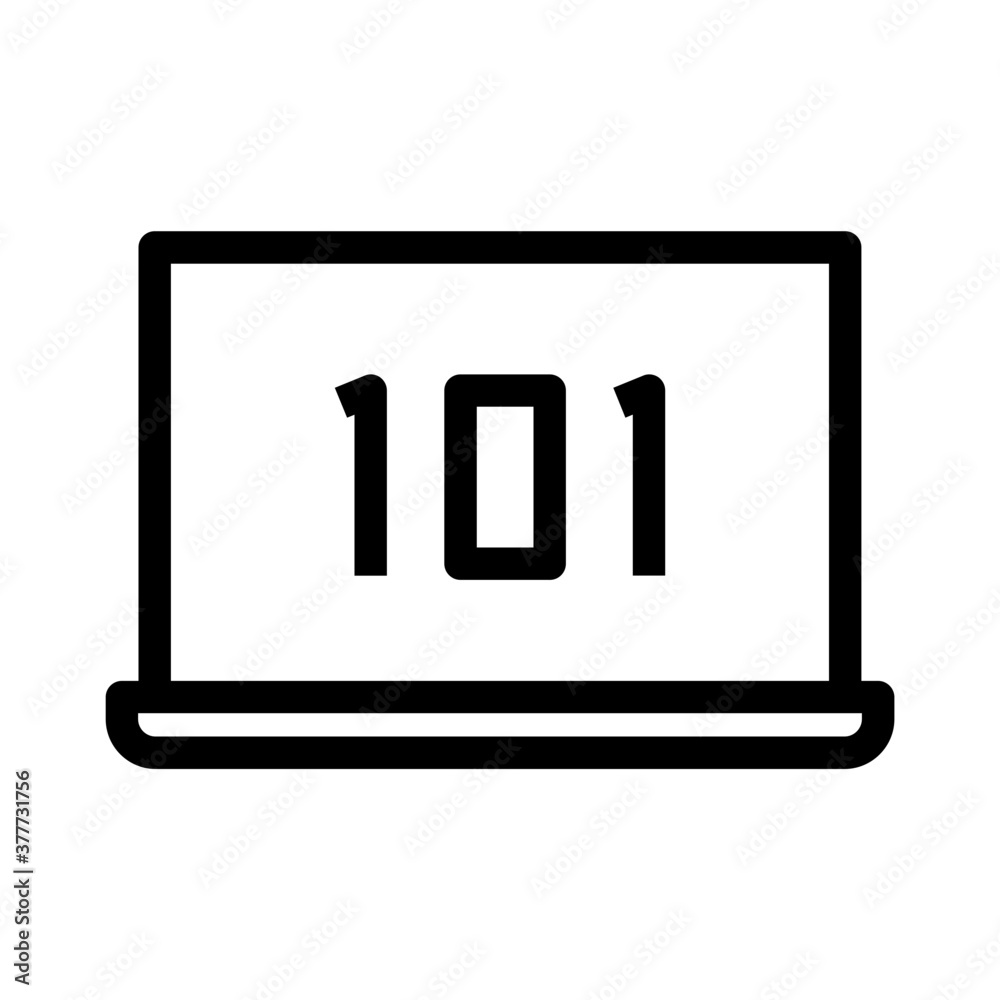 Computer binary icon Computer binary icon