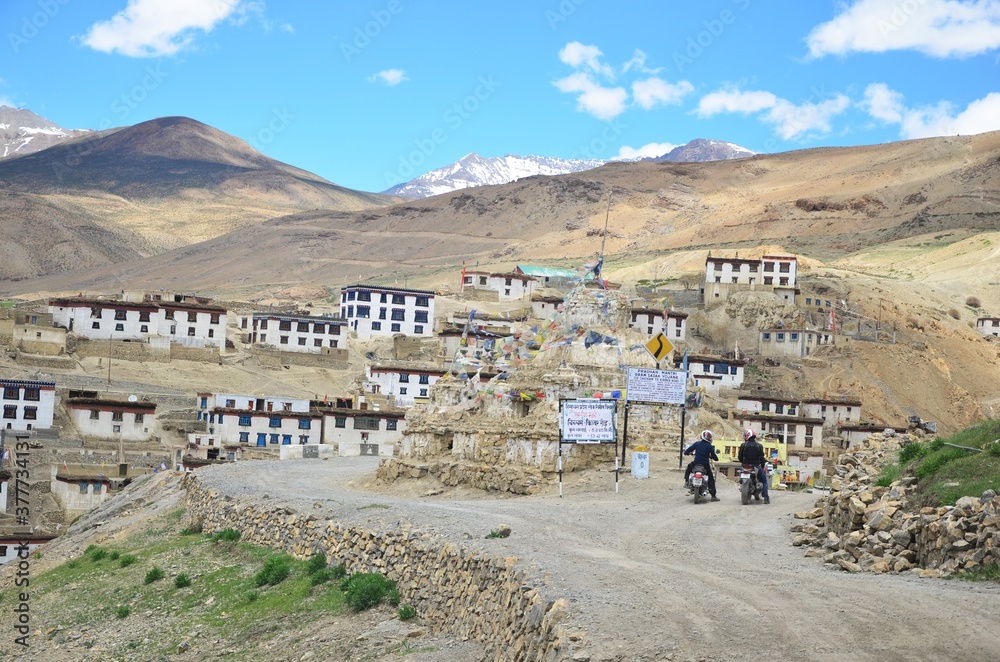 buddhist village in the mountains
