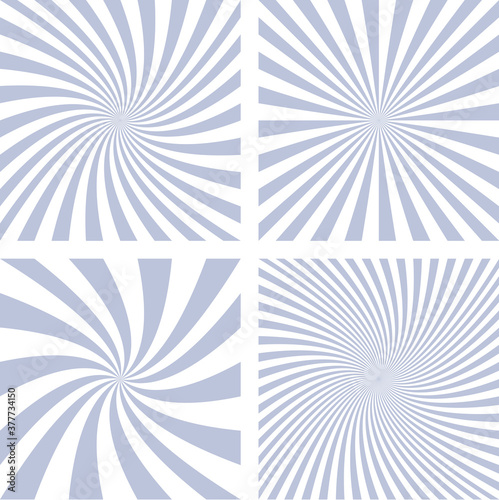 Spiral ray background, vector design from grey rotated rays Free Vector. Vector illustration for swirl design.