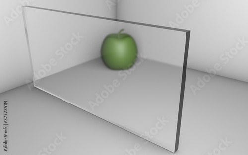 Plexiglas Acrylglas Zuschnitt mit Hintergrund photo