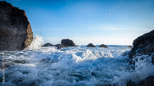 Pacific Coast Breakers, Waves and Stones