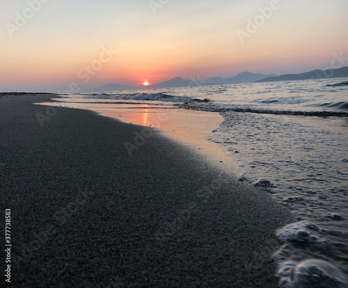sunset on the beach
