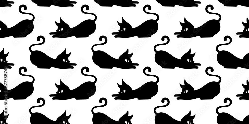 cat seamless pattern Halloween kitten vector calico cartoon repeat wallpaper scarf isolated tile background character doodle illustration design cat seamless pattern Halloween kitten vector calico cartoon repeat wallpaper scarf isolated tile background character doodle illustration design