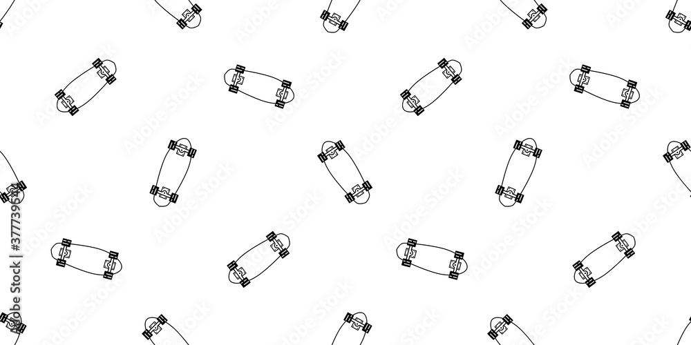skateboard seamless pattern skating vector cruiser board extreme sport cartoon scarf isolated repeat wallpaper tile background illustration gift wrap paper white design