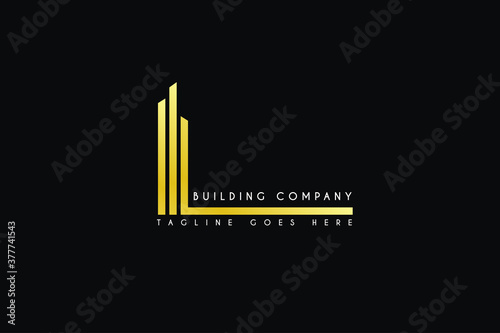 Luxury gold Real estate company logo design