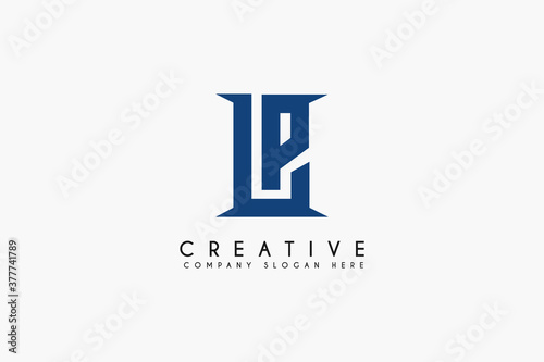 Initial letter LP logo. Vector LP letter business,Branding logo design
