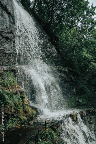 waterfall on the norwegian mountain