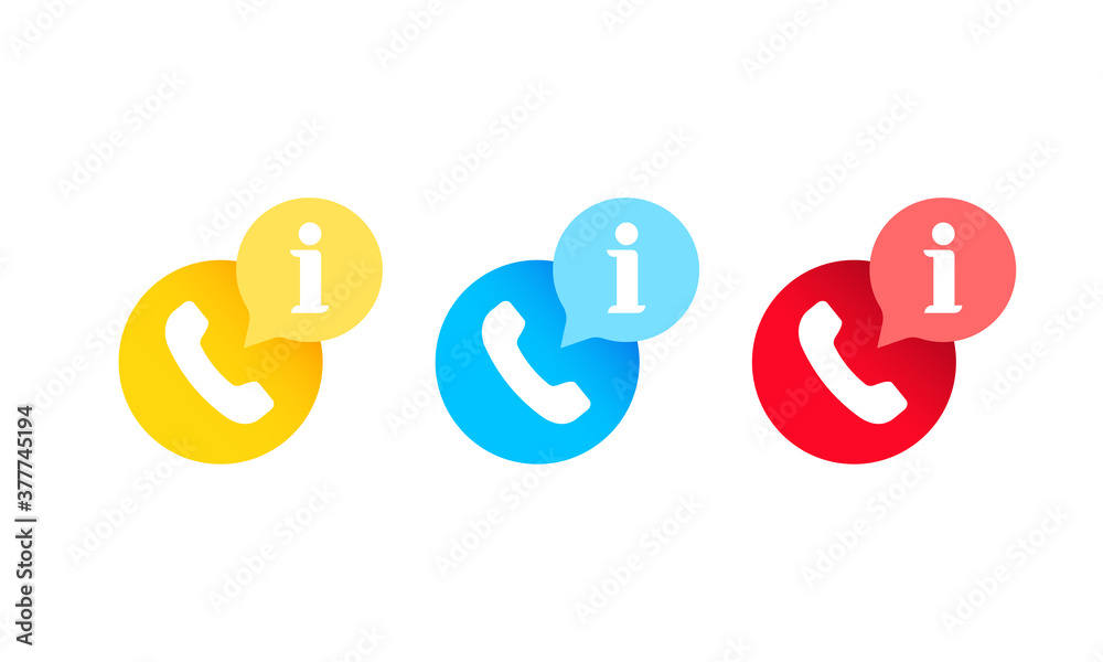 Calling information icon. Use for mobile app, UI pictogramm. Vector on ...