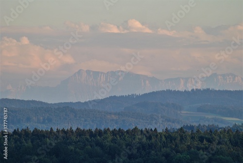 sunrise in the mountains