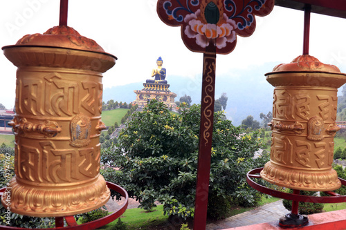 Buddha Park of Ravangla. Beautiful huge statue of Lord Buddha, at Ravangla, Sikkim, India. Gautam Buddha statue in the Buddha Park of Ravangla in South Sikkim. photo