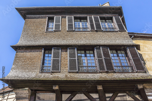Wallpaper Mural Architectural fragments of beautiful ancient half-timbered house (mainly of XVI century) in Troyes. Troyes is a commune and the capital of Aube department (Champagne region) in north-central France. Torontodigital.ca