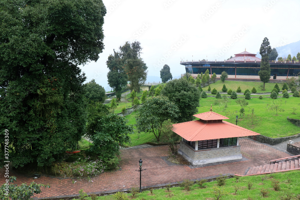 Buddha Park of Ravangla. Beautiful huge statue of Lord Buddha, at Rabangla, Sikkim, India. Gautam Buddha statue in the Buddha Park of Ravangla in Sikkim. Outdoor decoration of Buddha Park in Sikkim. Buddha Park of Ravangla. Beautiful huge statue of Lord Buddha, at Rabangla, Sikkim, India. Gautam Buddha statue in the Buddha Park of Ravangla in Sikkim. Outdoor decoration of Buddha Park in Sikkim.