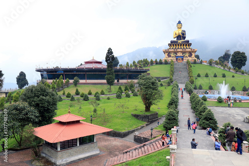 Buddha Park of Ravangla. Beautiful huge statue of Lord Buddha, at Ravangla, Sikkim, India. Gautam Buddha statue in the Buddha Park of Ravangla in South Sikkim.