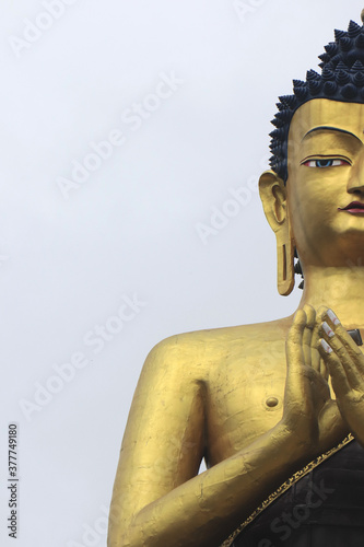 Buddha Park of Ravangla. Beautiful huge statue of Lord Buddha, at Ravangla, Sikkim, India. Gautam Buddha statue in the Buddha Park of Ravangla in South Sikkim. photo