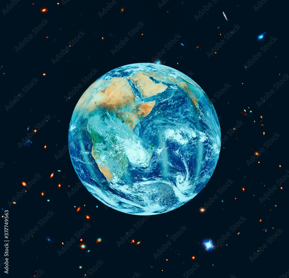 Naklejka premium Dramatic view, earth. The elements of this image furnished by NASA.